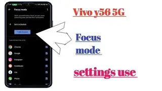 Vivo y56 5G How to use focus mode settings hidden features use