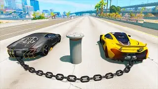 Chained Car Crashes #4 - BeamNG Drive