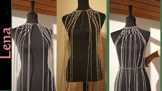 𝗠𝗮𝗰𝗿𝗮𝗺𝗲 with 𝗟𝗲𝗻𝗮 💎 rhinestone shoulder piece 💎 Strass Schulter Teil 💎Оплечье чокер из страз  Apolet