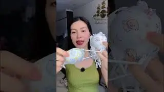 Khẩu trang b&eacute; sơ sinh  mặt Gấu quai đeo điều chỉnh cho b&eacute; 0-3 tuổi