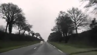 Driving Along The D790 Between Rostrenen & Ploun&eacute;vez-Quintin, France 31st December 2011