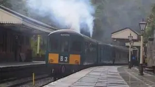 class 104 and class 105 depart Llangollen station 16/05/09