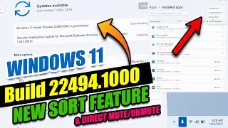 Windows 11 Insider Preview Build 22494.1000 | Windows 11 Build 22494 New Taskbar Icon and Fixes