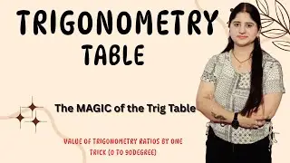 ||TRIGONOMETRY|| CLASS 10 ||TRIGONOMETRY TABLE|| 0 TO 90 DEGREE|| BOARD EXAM || CBSE ||