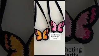 Crocheting butterfly bag #crochet #crochetlove