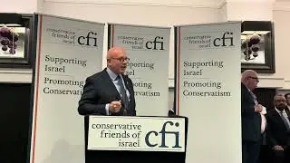 Shadow Attorney General Lord Wolfson speaks at CFI's Reception at Conservative Party Conference 2025