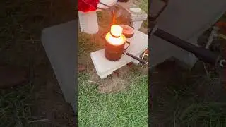 First copper melt #devilforge #scrapcopper #asmr