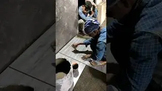 WoW Excellent! Flooring tiles installation #shorts