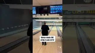 Гленис нужен ОДИН страйк, чтобы выиграть 273 доллара! Сможет ли она это сделать? #боулинг #джекпо...