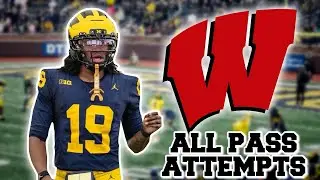 Bryce Underwood All Passing and Rushing Attempts Vs Wisconsin