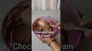 Perfect Chocolate Whipped Cream | How To Make Perfect Chocolate Ganache #shorts #youtubeshorts