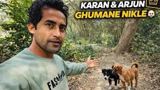 Karan & Arjun Ghumane Nikle 🐶 | Cute Puppy First Walk Vlog ❤️