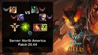 Rell Support + Tristana vs Karma + Ezreal - NA Challenger - Patch 25.04