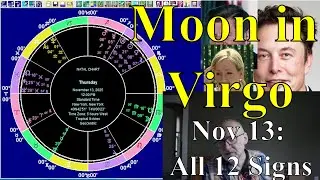 Thur Nov 13 2025: Astrology, ALL 12 SIGNS, Moon in Virgo