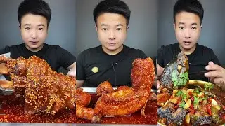 ASMR MUKBANG | SPICY BRAISED PORK BELLY |  EATING SHOW | EATING SHOW | Eat Beef Ribs #food #267