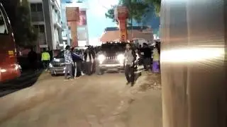 M.S Dhoni with his hummar car