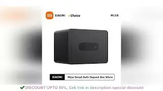 2025 Xiaomi Mijia Smart Safe Deposit Box Fingerprint Unlock Work with Mijia App 65Mn Anti-Drilling