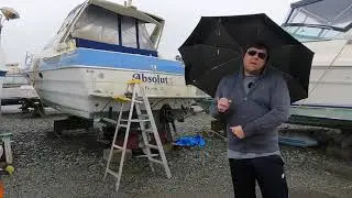 Pressure Washing the Bayliner Yacht, ASMR Cleaning, Green Grime and Sludge Removal, Prep for Sale!