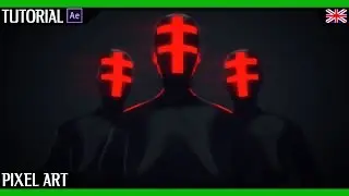 Create Pixel Art Character Retro Futuristic like Perturbator in After Effects and any 3D Soft