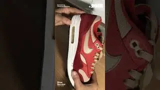 Before & After Shoe Service: Reglue Pressing. #nike #airmaxone #redcurry #atmos