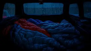 ⚡Sleeping Rain Sounds in Car | Relaxing Night with Calming Rain