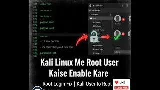Kali Linux Me Root User Kaise Enable Kare | Root Login Fix | Kali User to Root | Hindi