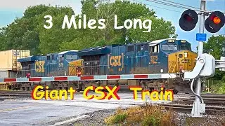 The Longest Train I've Seen 3 Mile Long CSX Giant