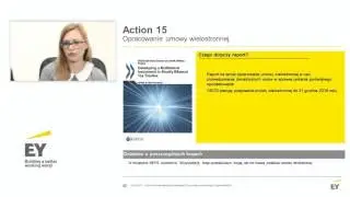 Webcast EY: Optymalizacja podatkowa. Raporty BEPS 3/3
