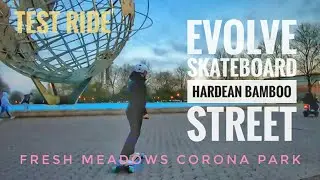 Evolve Skateboard Hadean Bamboo Street E-Board - Test Ride in Flushing Meadows Corona Park