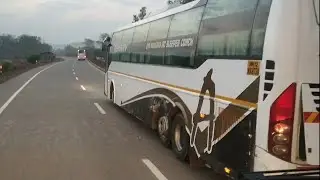 Kadamba Volvo B8R Chasing Ashray Anand Volvo B9R Sleeper #MumbaiGoaHighway #NH66