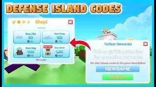DEFENSE ISLAND CODES *NEW* *100+ GEMS WORTH 100 ROBUX*