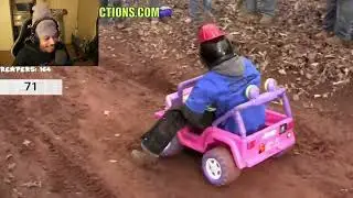 QuezzDaGrixm Reacts to EXTREME BARBIE JEEP RACING 2013 AT RBD