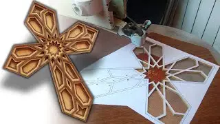 Scroll saw cross - making of layered project