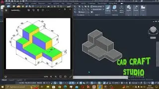 AutoCAD 3D Modeling Tutorial | Simple Step Block from 3D Isometric Drawing