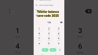 how to Telenor balance save code || Telenor ka balance save Kasey kray #telenor #shorts