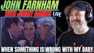 Впервые слышу Джона Фарнхема и Джимми Барнса в песне When Something is Wrong With My Baby