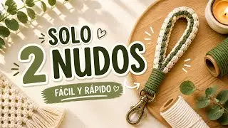 LLAVERO CORREA DE MACRAMÉ ✨ FÁCIL Y RÁPIDO🗝️📱 // EASY KEY CHAIN MACRAME STRAP  📸