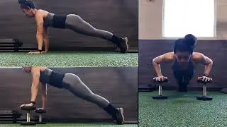 Deficit Dumbbell Push Up