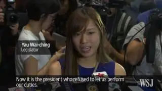 Scuffles End Session at Hong Kong Legislature