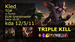 Kled Top vs Rumble - EUW Grandmaster 12/5/11 Patch 10.25 Gameplay