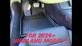 BestEvMod All Weather Floor Liner Mats for 2024+ Tesla Model 3 Highland
