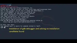 How to install gdb debugger on linux || Fix no installation candidate found || !discord