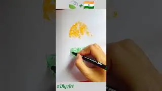 🍃🇮🇳 INDIA ❣️। Leaf Art। Indian flag  #satisfying #india #flag #drawing #art #creative #shorts#viral