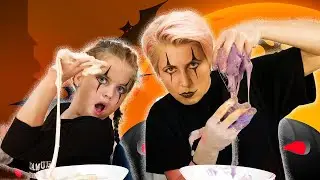 СДЕЛАЛИ СЛАЙМ на ХЕЛЛОУИН / какой СЛАЙМ УЖАСНЕЕ??? / MyLittleSasha