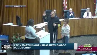 Kevin Martin sworn in as new Lompoc Police Chief in Tuesday city council meeting