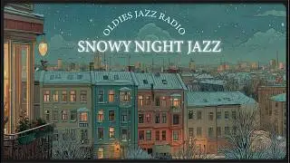 Rooftop Balcony Jazz (2 Hours) ❄️ Cozy Nostalgic Winter Night | Vintage Instrumental (No Vocals)