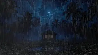 Moonlit Rainy Night Cabin | Soothing Rain Sounds for Sleeping