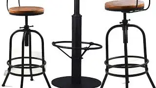 Unique Industrial Pub Table: Rustic Charm for Small Spaces! 🍻✨