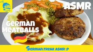 ASMR eating no talking: German meatballs 