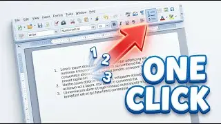 Numbered Lists in OpenOffice Writer, What to Click So It Works First Try